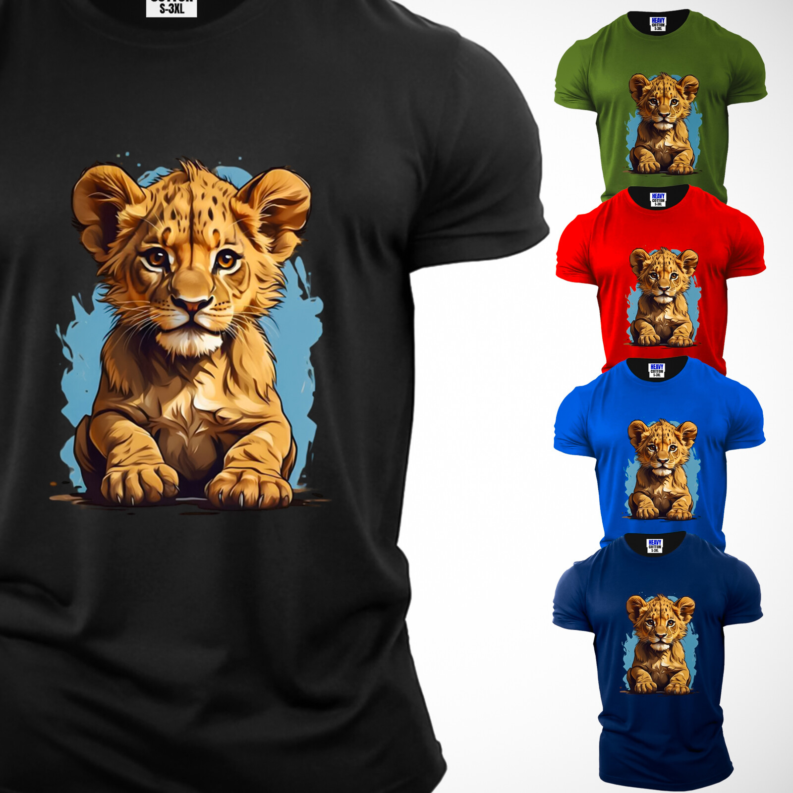 Funny Baby Lion King Men’s T-Shirt For Animal Lover Sarcastic New USA Gift Tee
