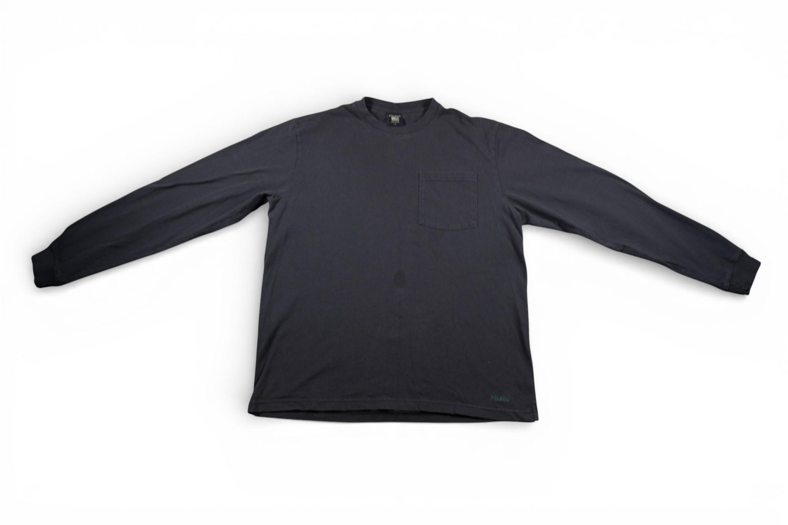 Filson Shirt Mens Large Black Long Sleeve Pocket Tee Made In USA Workwear