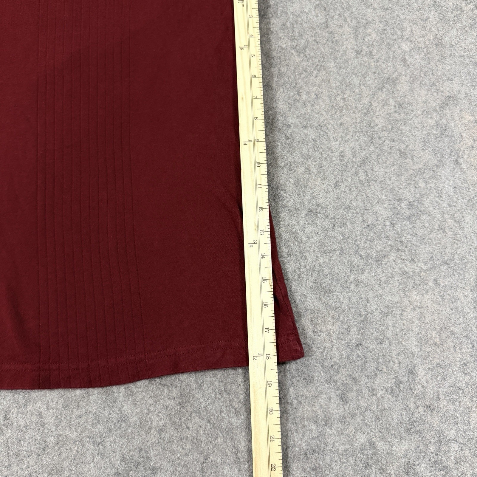 Covington Long Sleeve Pullover Ribbed Knit V-Neck Shirt Fits Men’s Sz Large Red