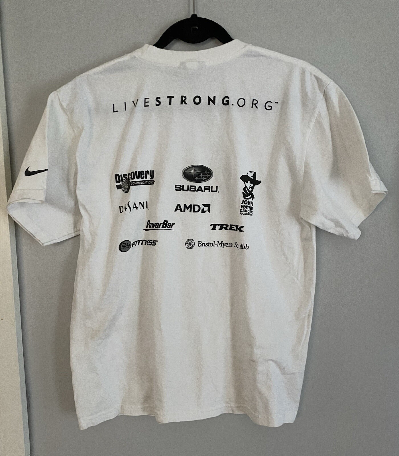 NEW 2005 Nike Lance Armstrong Foundation Ride For The Roses Weekend T-shirt Sz S