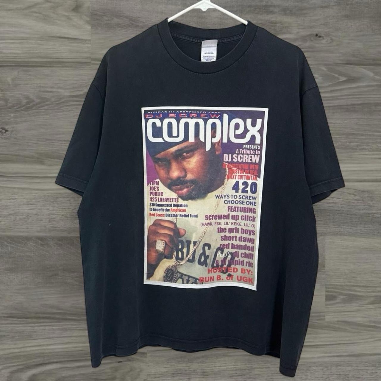Vintage 2000s, DJ Screw Complex Magazine Rap Tee Shirt Size XL