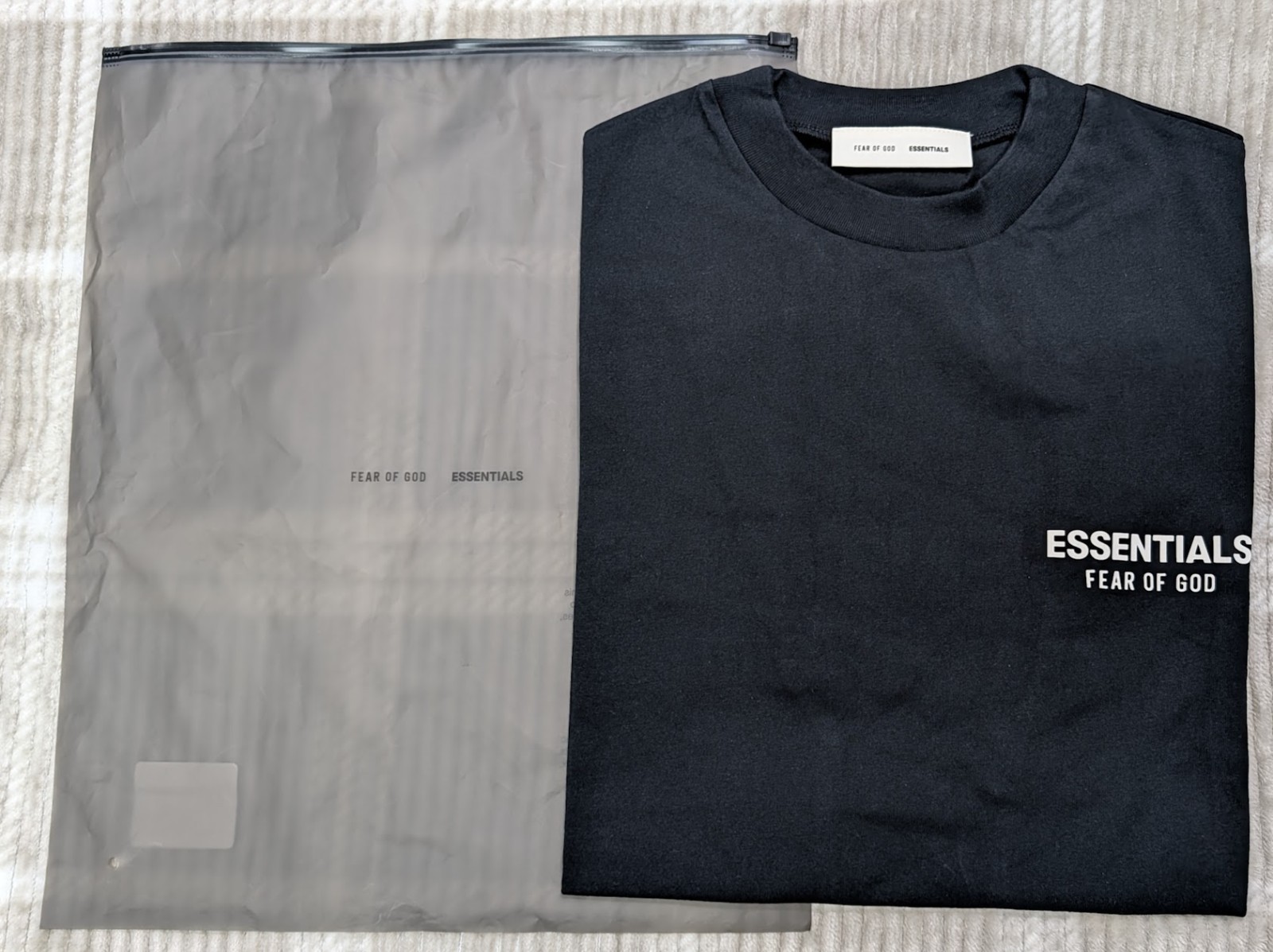 Fear of God Essentials Classic Tee ‘Jet Black’ M Size Oversized T-Shirt SS25