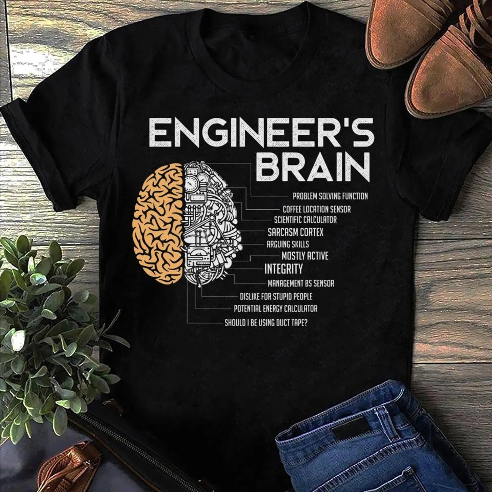 Engineer Engineers Brain Funny Engineering Engineer T Shirt