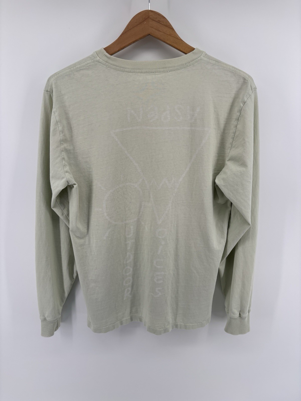 Outdoor Voices Aspen Graphic Logo Long Sleeve Shirt Sz S Preppy Hipster USA Made