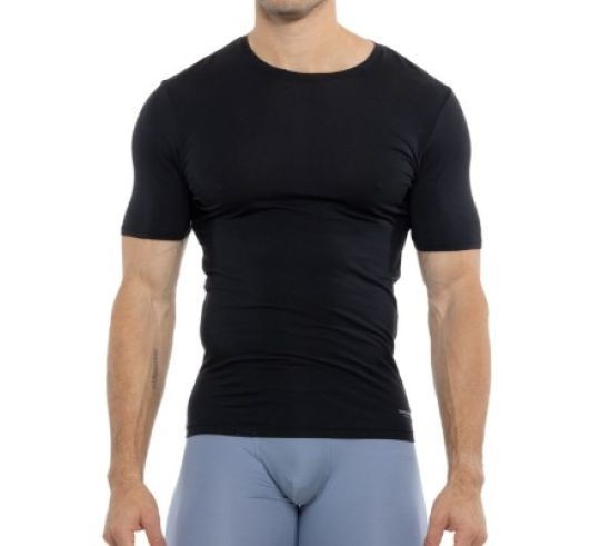 3 PACK TOMMY JOHN WHITE BLACK SECOND SKIN MODAL CREW NECK STAY TUCKED UNDERSHIRT