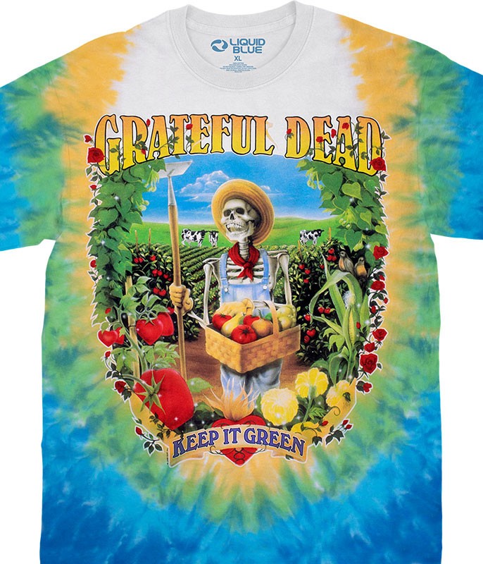 [Limited Edition] Vintage Grateful Dead Let It Grow Tie-Dye T-Shirt Liquid Blue