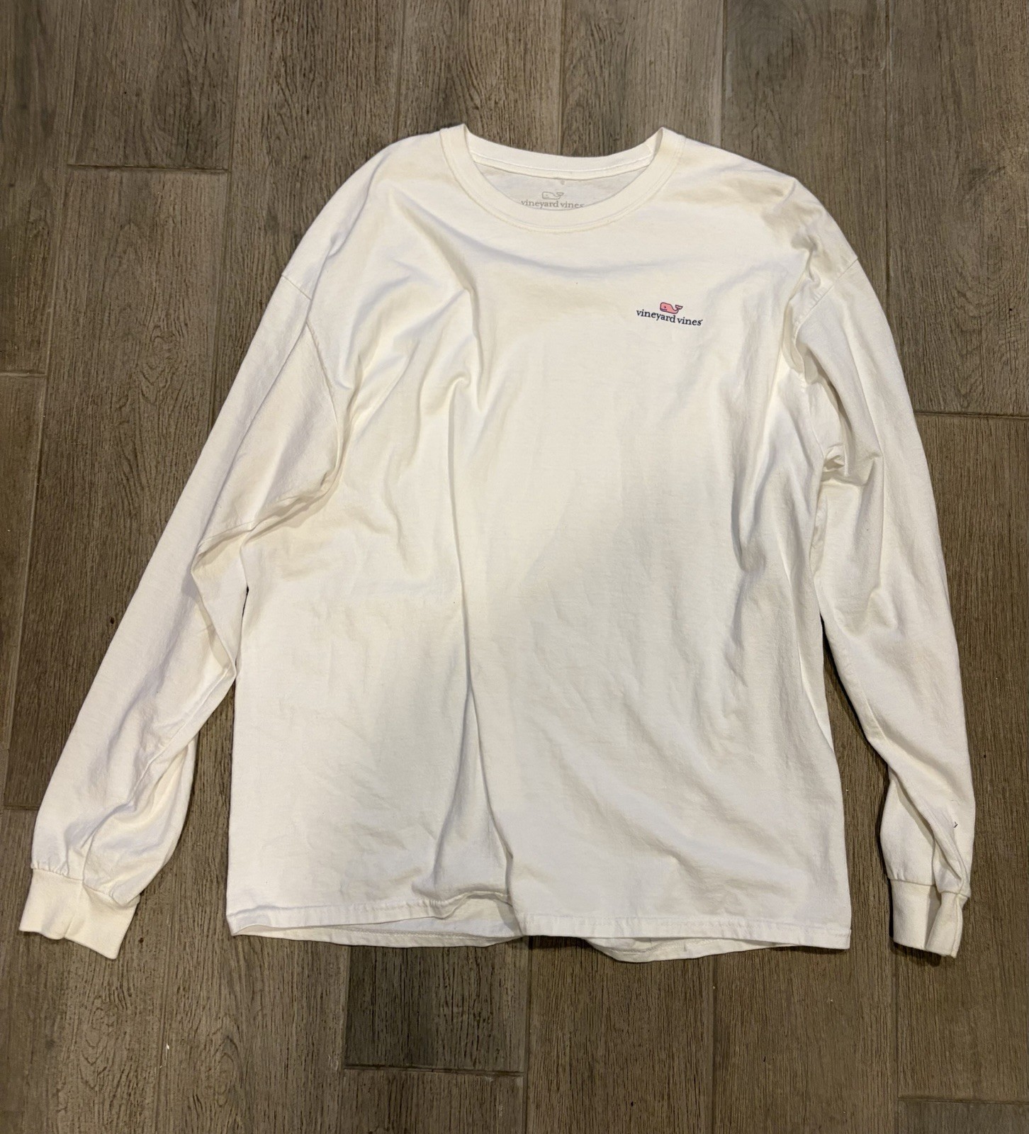 Vineyard Vines Long Sleeve Pocket T-Shirt XL White Whale Logo Graphic Tee Men’s