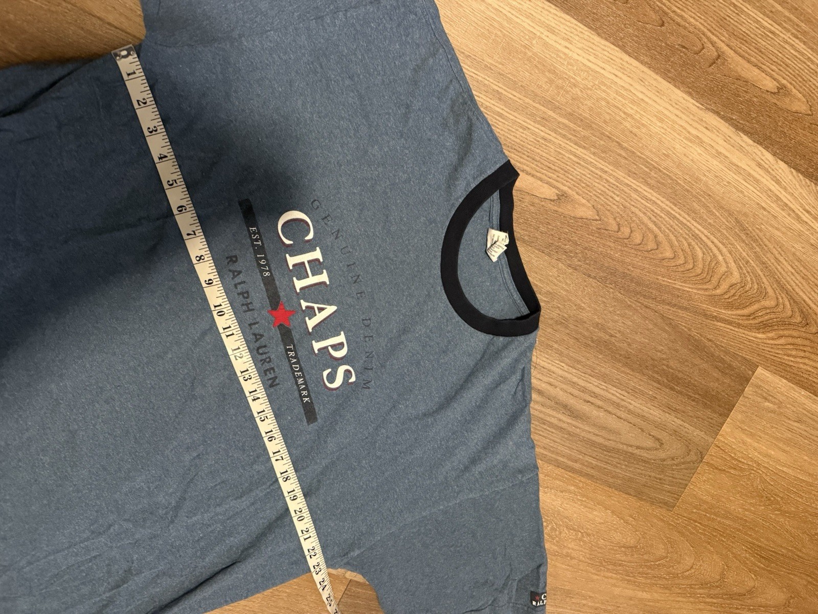 Vintage Ralph Lauren Chaps Blue Shirt Mens XL Logo Preppy Classic USA 90s Y2k