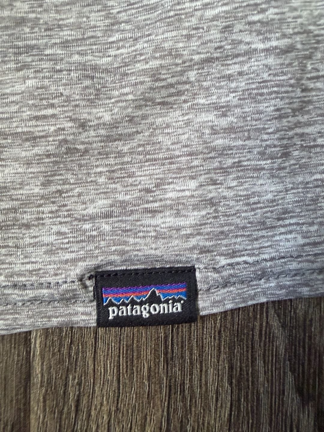 Patagonia Men’s Capilene Cool Daily Graphic Long-Sleeve Shirt in Feather Grey