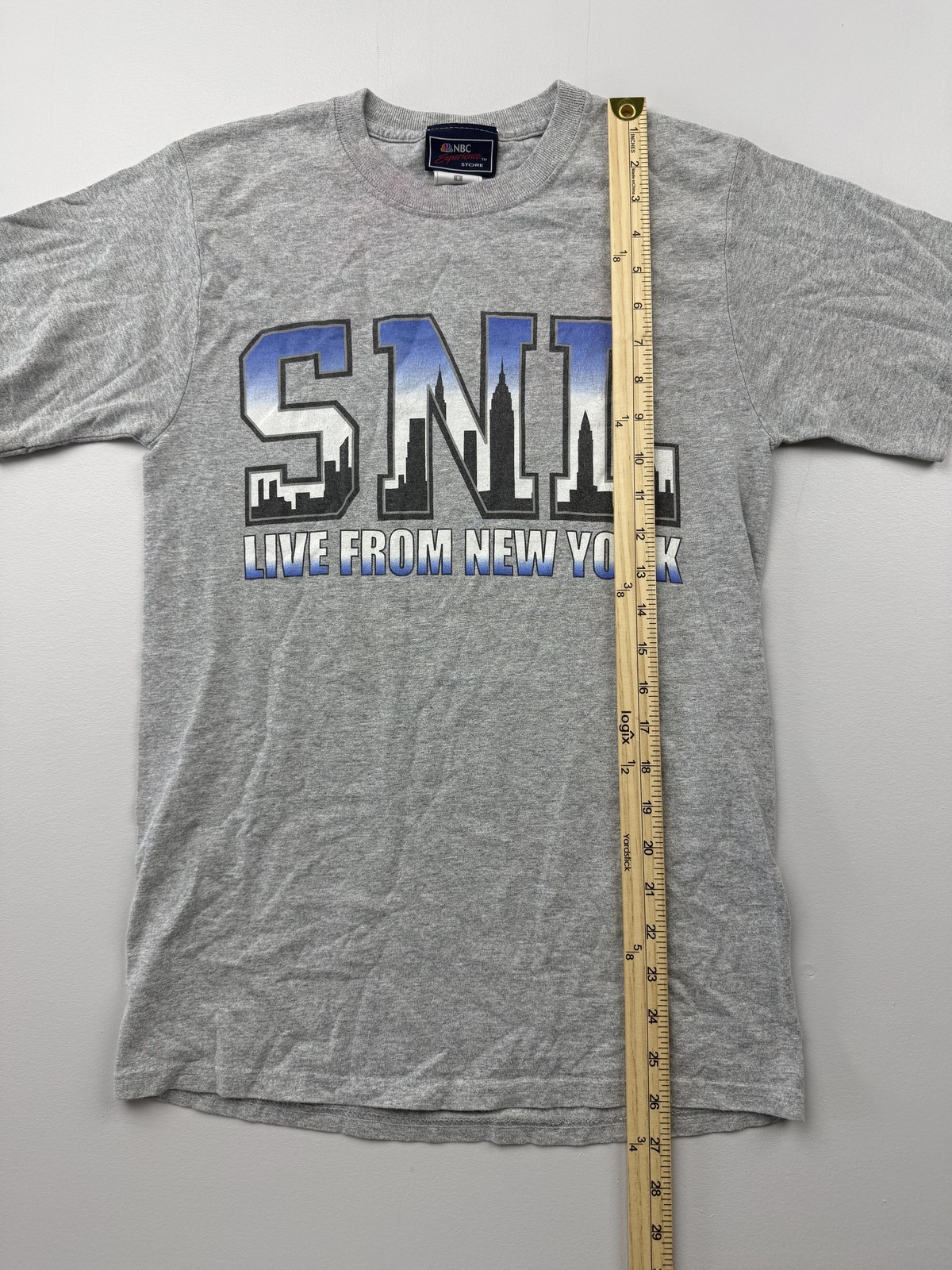 NBC Experience Store SNL Shirt Mens Small Gray Live From New York Graphic Tee