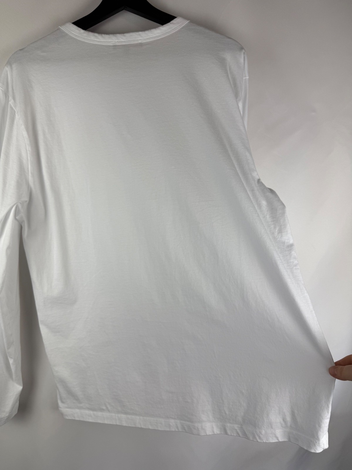 Quince Men’s White Long Sleeve 100% Pima Cotton Luxe Touch Tee Shirt Large L