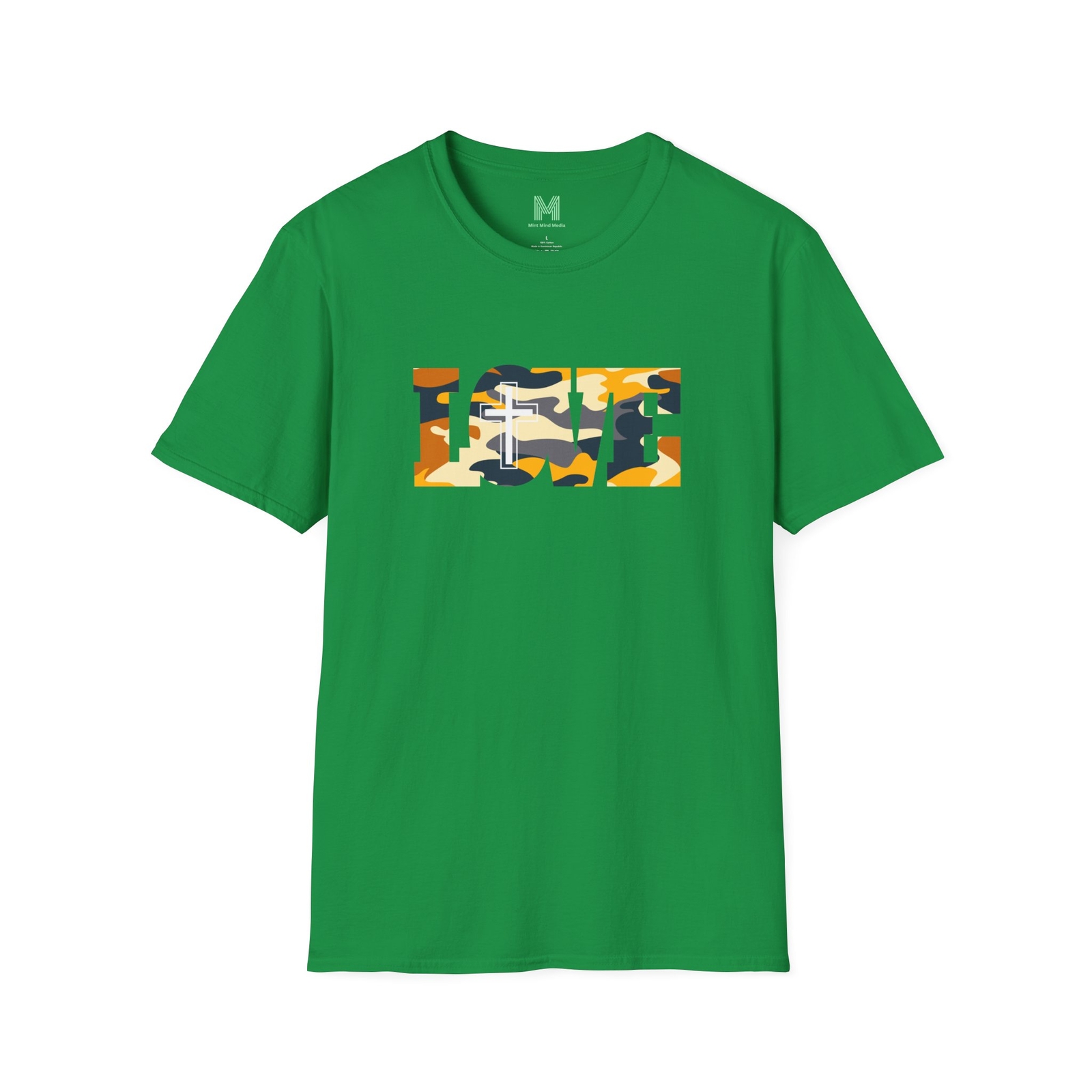 Love Christ Camouflage – Gray T Shirt