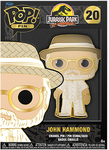 FUNKO POP! PINS MOVIES: JURASSIC PARK – John Hammond [New ] Pin, Vinyl Figure