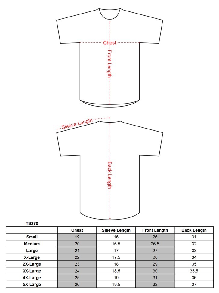 Victorious Men’s Hipster Solid Color Long Length Curved Hem T-Shirt TS270-K21A