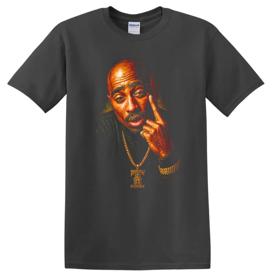 Tupac Shakur Hip Hop Portrait T Shirt Death Row Records Tee