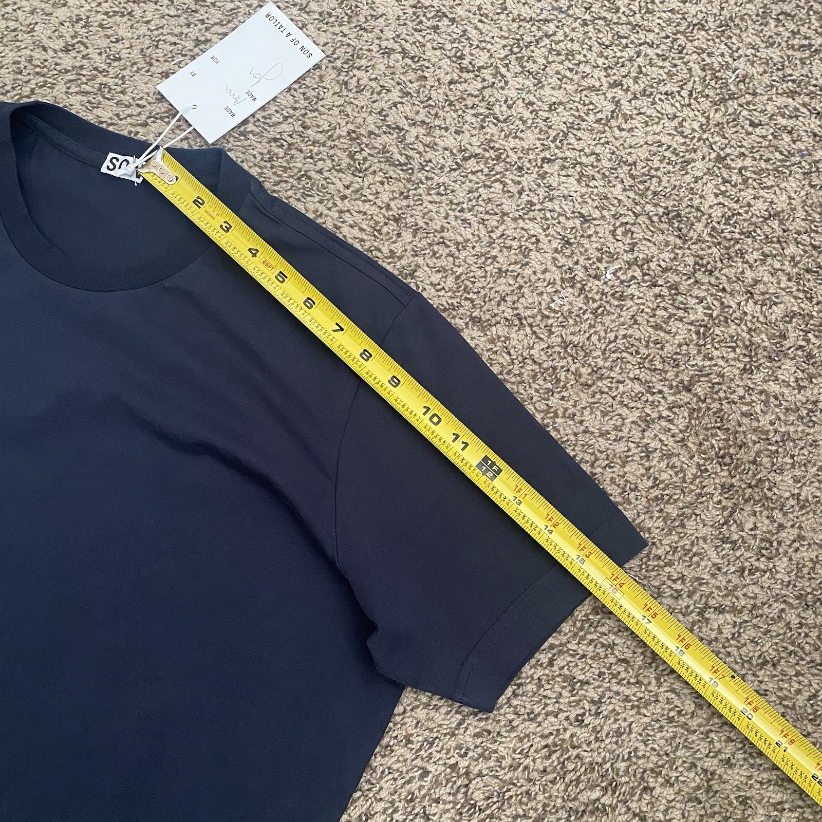 Son of a Tailor T Shirt Mens M/L Blue Short Sleeve Casual Crew See Measurements