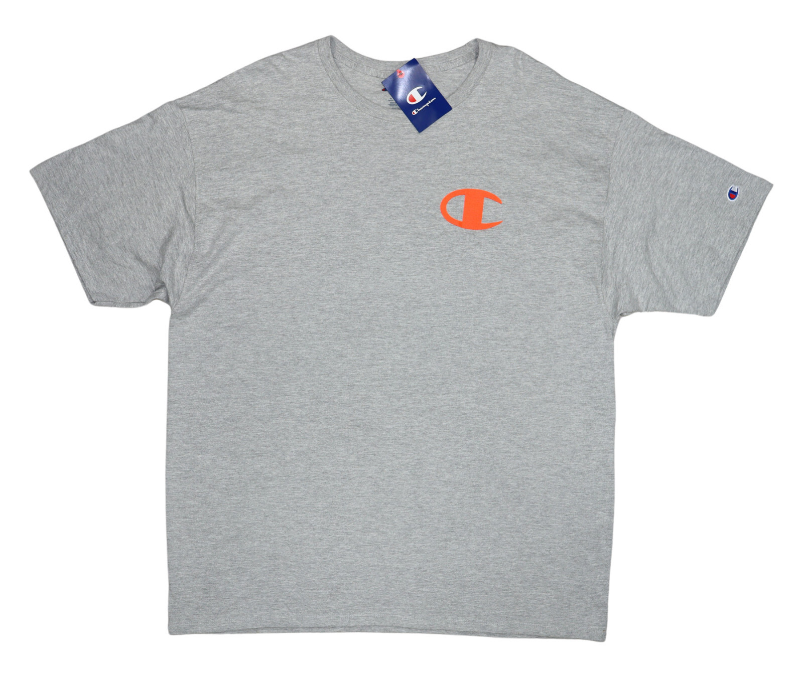 Champion Classic Graphic Print Crew Neck Short Sleeve Men’s T-Shirt XXL NWT Gray
