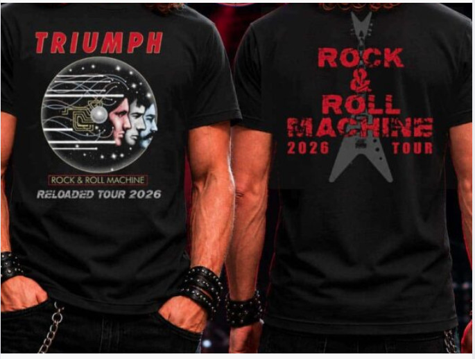 Triumph Shirt Rock Roll Machine Reloaded Tour 2026 Reprint