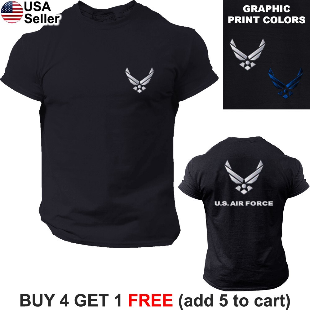 USAF T-Shirt United States Air Force Logo PT Physical Training Military BUF02