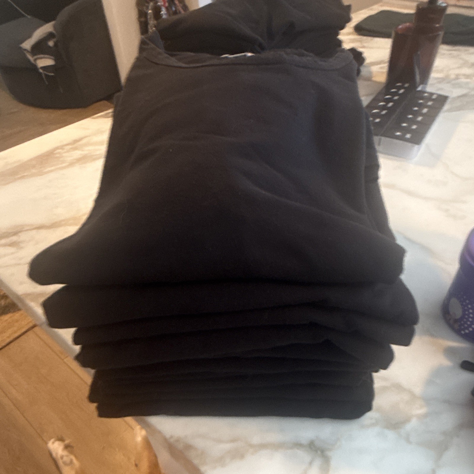 ONE BONE Men’s Black Solid Crew Neck T-Shirt, Size 2 Regular qty 10