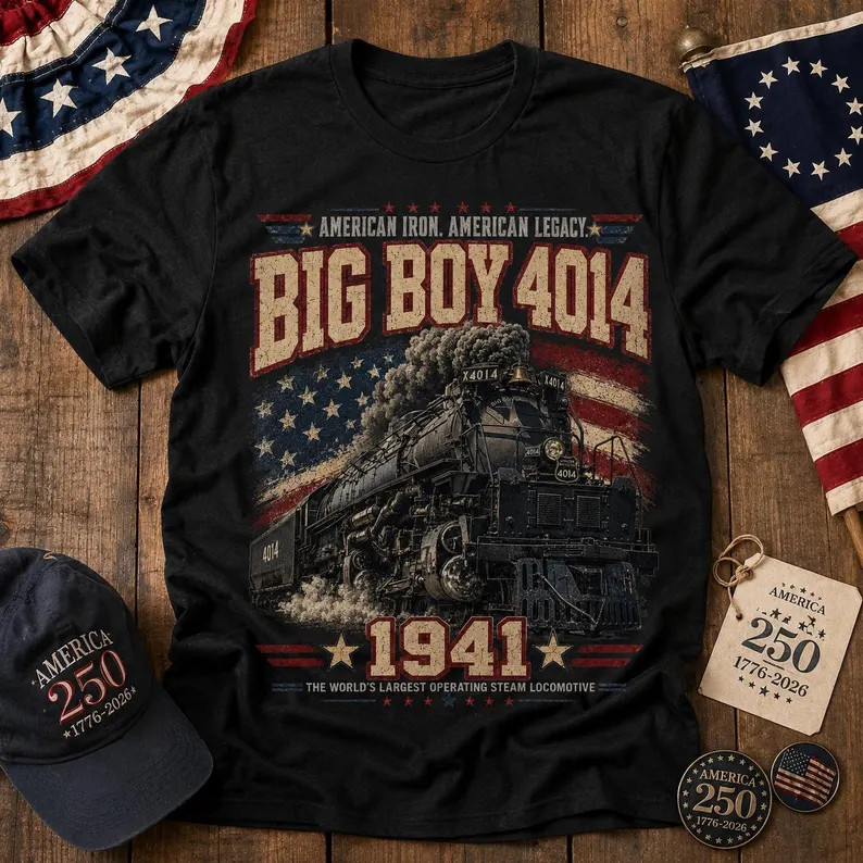 Vintage Steam Train Shirt Railfan Gift American Locomotive Graphic
