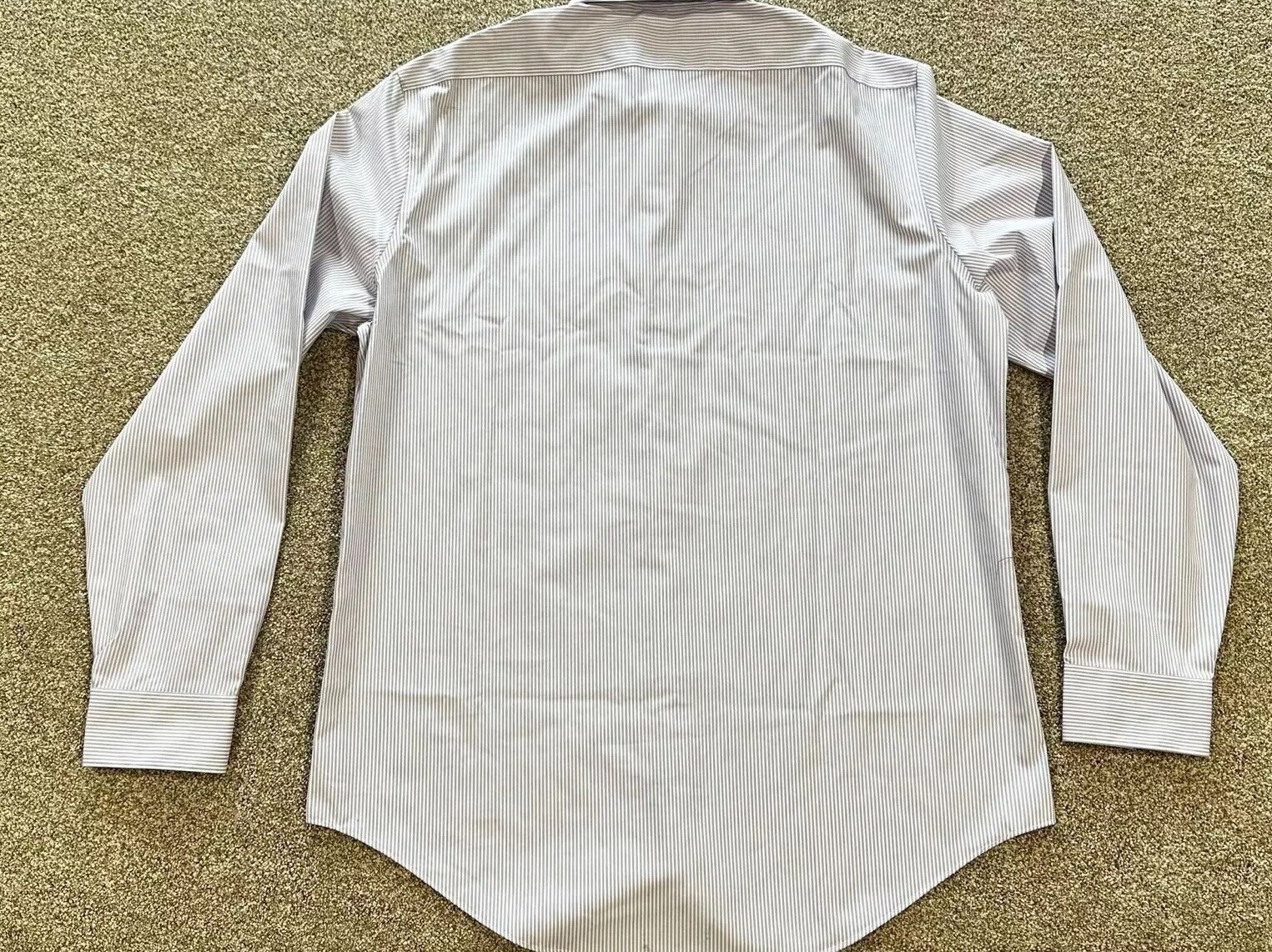 321 Calvin Klein Infinite Non-Iron Slim Fit Stretch Purple Striped Button-Down L