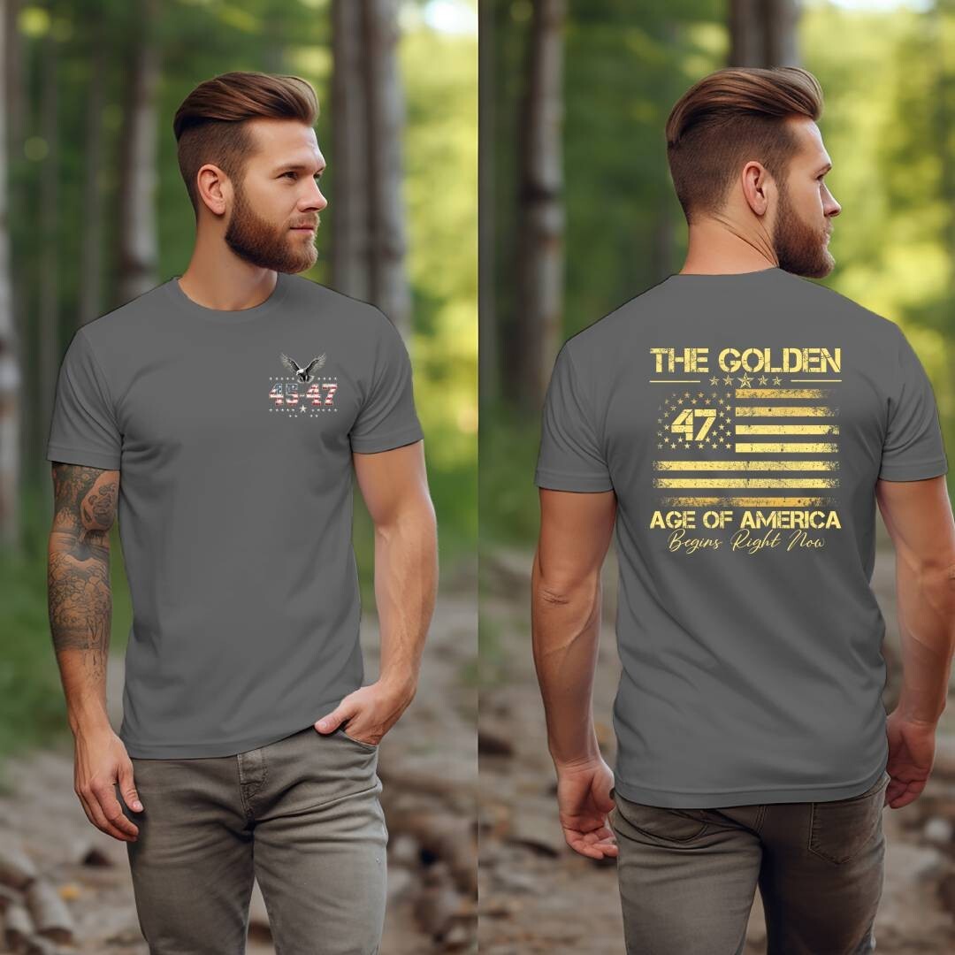 Trump Vance 2024 The Golden Age of America Great MAGA Golf 45 47 Eagle T-Shirt