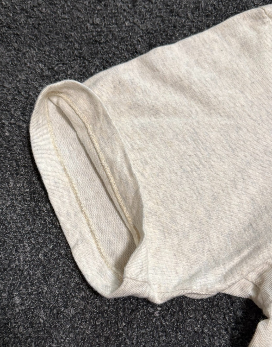 FilMelange Organic Cotton Pocket Tee Gray White Size 5 XL Made in Japan