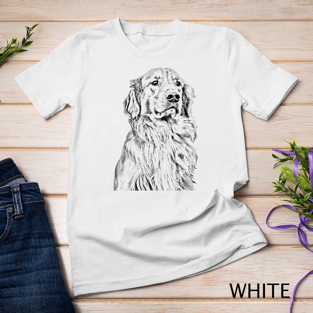 Golden Retriever Dog Lover Cream Retriever Mom Dad Raglan Unisex T-shirt