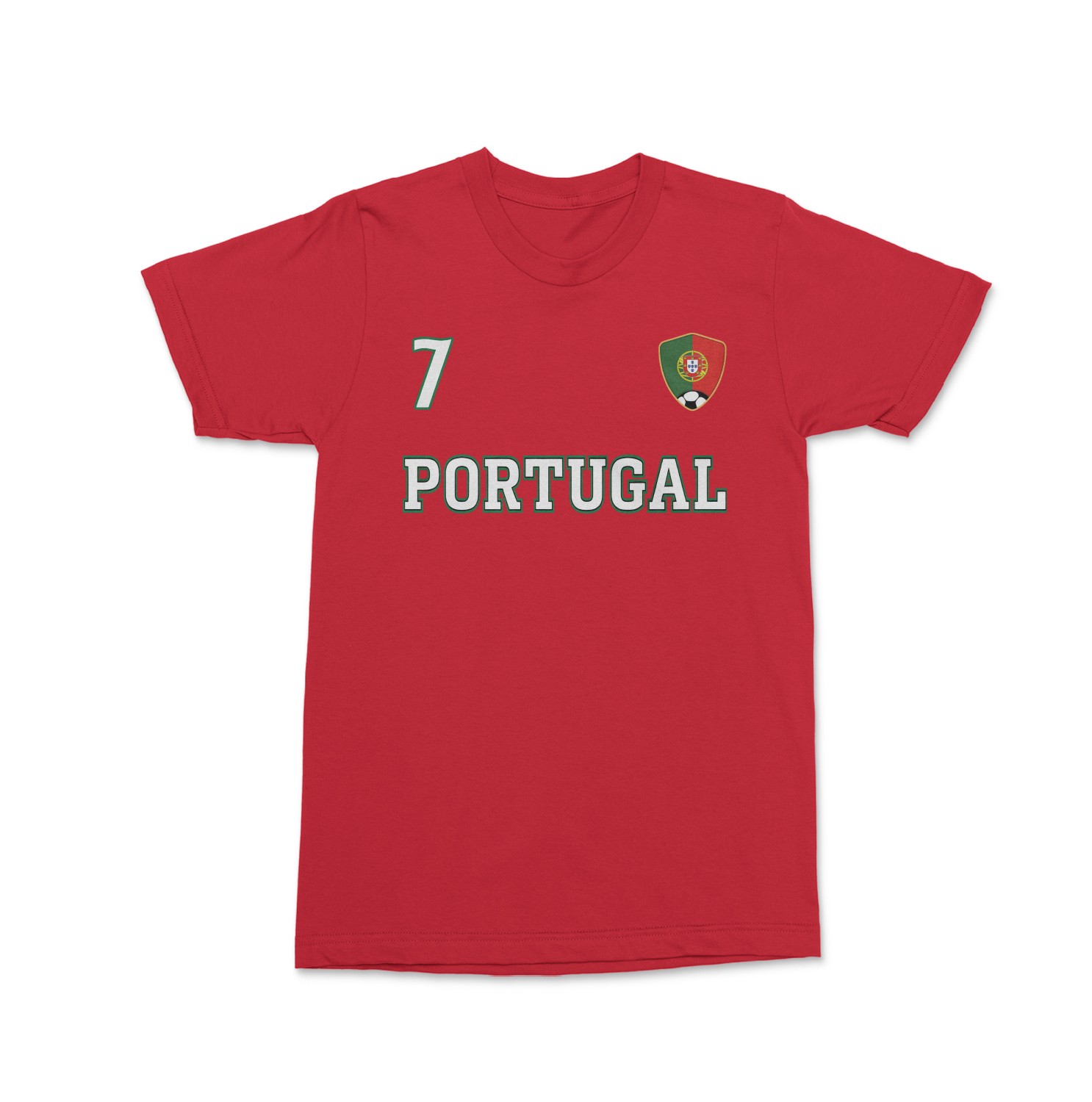 Portugal Ronaldo 7 Inspired Soccer Jersey Style Unisex T-Shirt