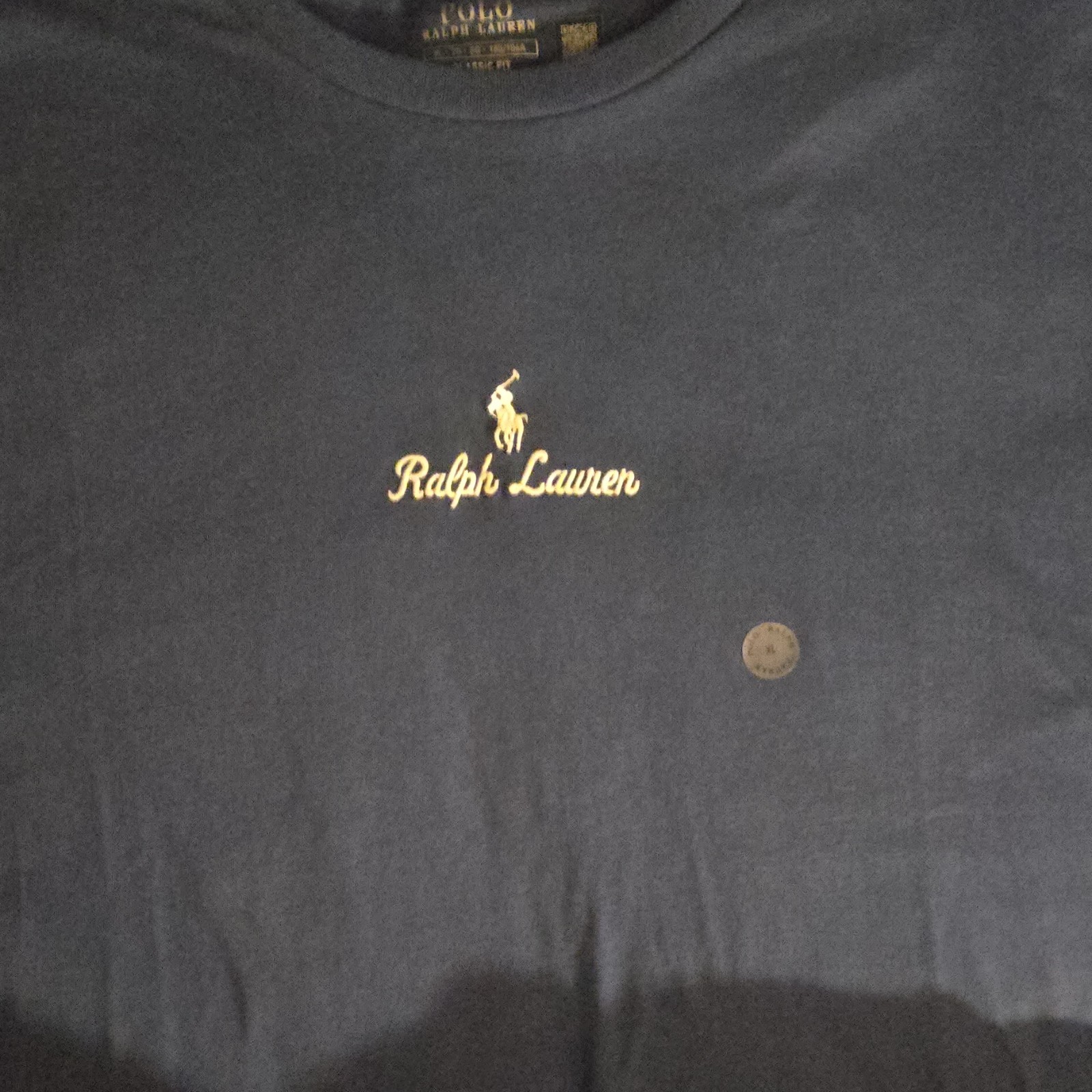 Polo Ralph Lauren Men’s Classic Fit Crew Neck Logo T-Shirt Blue Solid XL