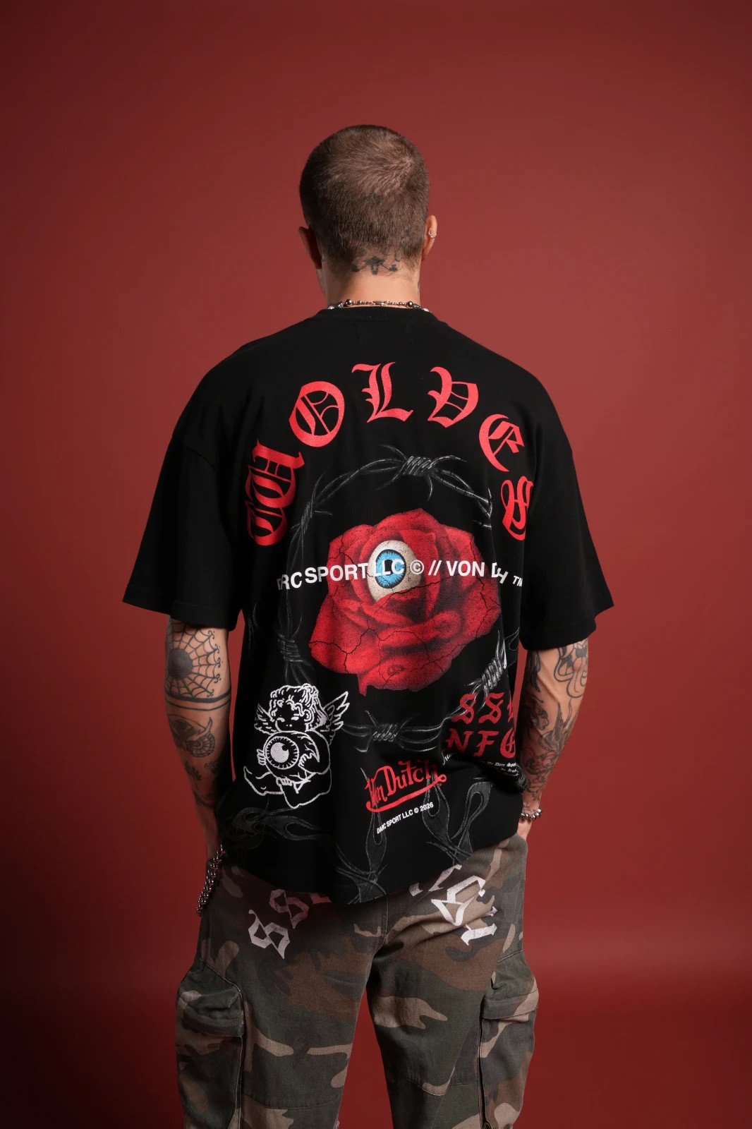 Darc Sport x Von Dutch Eye of the Beholder Oversized Tee Black Medium SOLD OUT