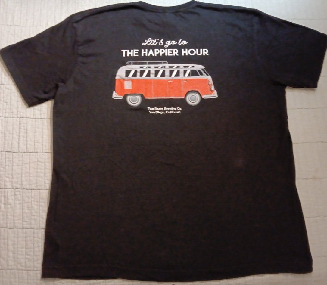 Men’s XL Live And Tell Two Roots Brewing Co Graphic Beer Collection T Shirt