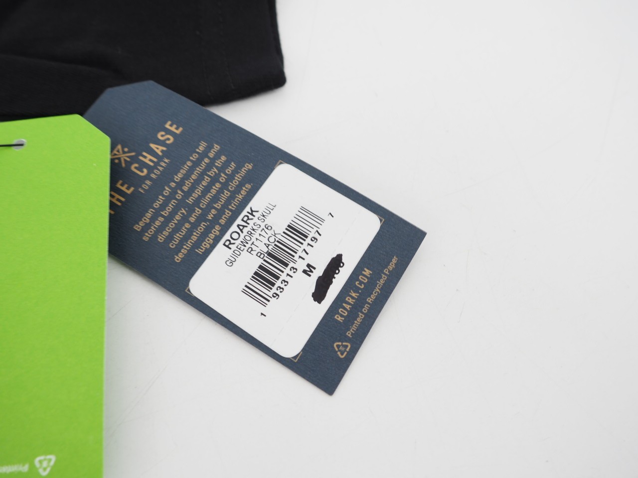 New! Roark Guide Works Skull Organic Cotton T-Shirt Black Size Medium