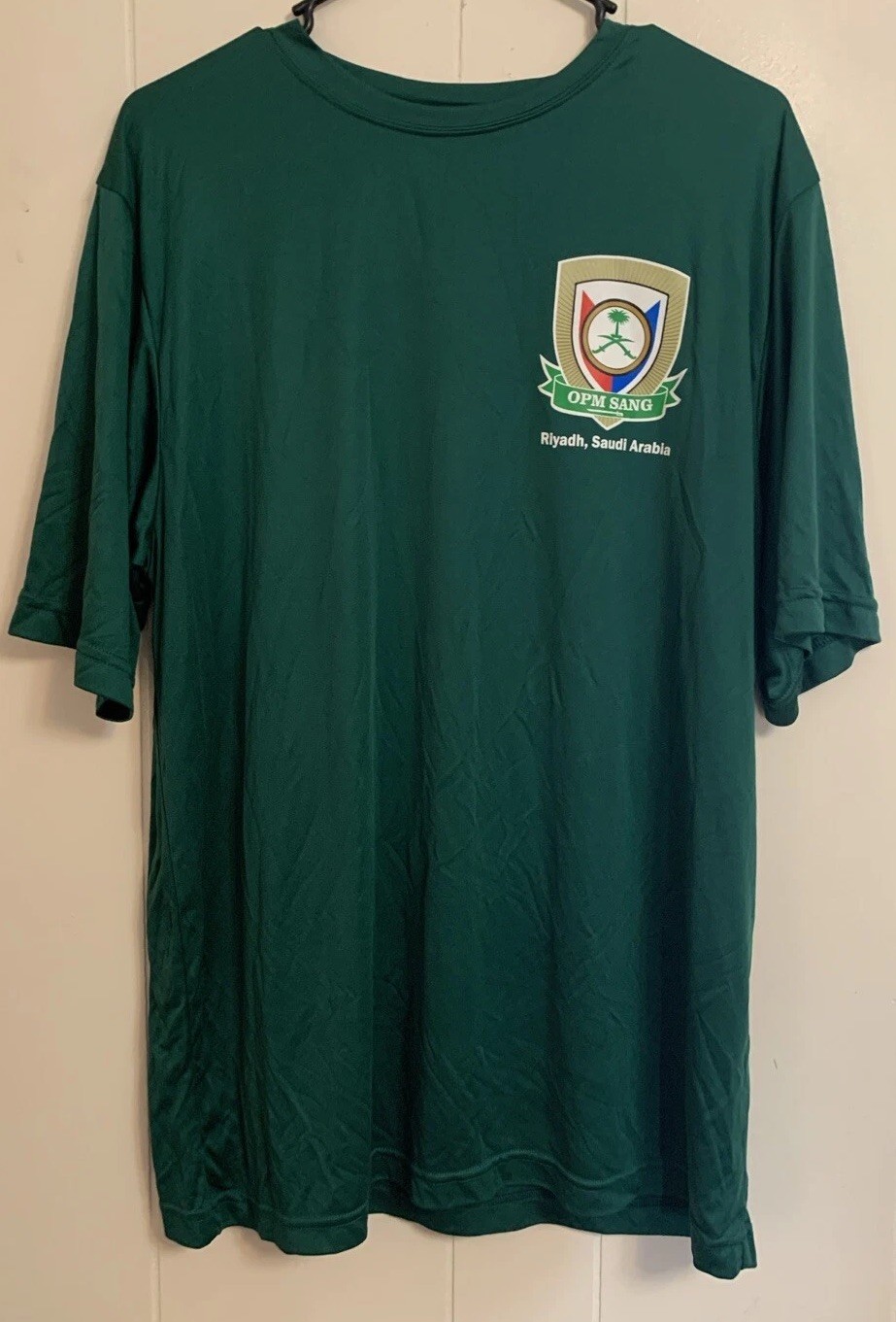 OPM SANG SAUDI ARABIA – workout T SHIRT – GREEN SZ L Team 365 National Guard