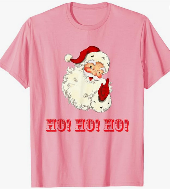 Santa Claus, Santa Vintage, Retro Graphic Ho! Ho! Ho! T-Shirt NEW!