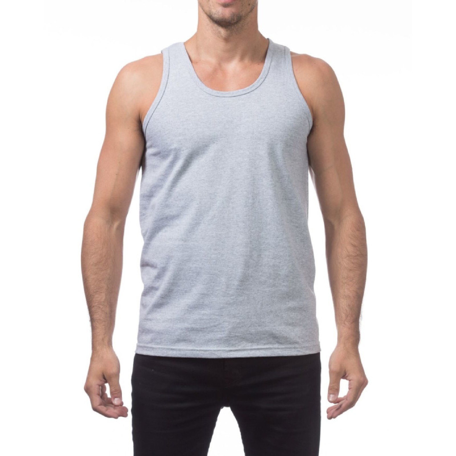 PROCLUB MENS COMFORT TANK TOP PRO CLUB CASUAL SLEEVELESS TANK TOP GYM SUMMER