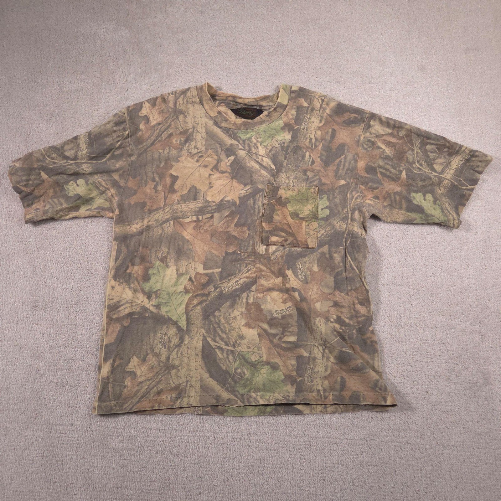 Liberty Shirt Mens Large Brown Camo Pocket Tee Hunting Advantage Outdoor