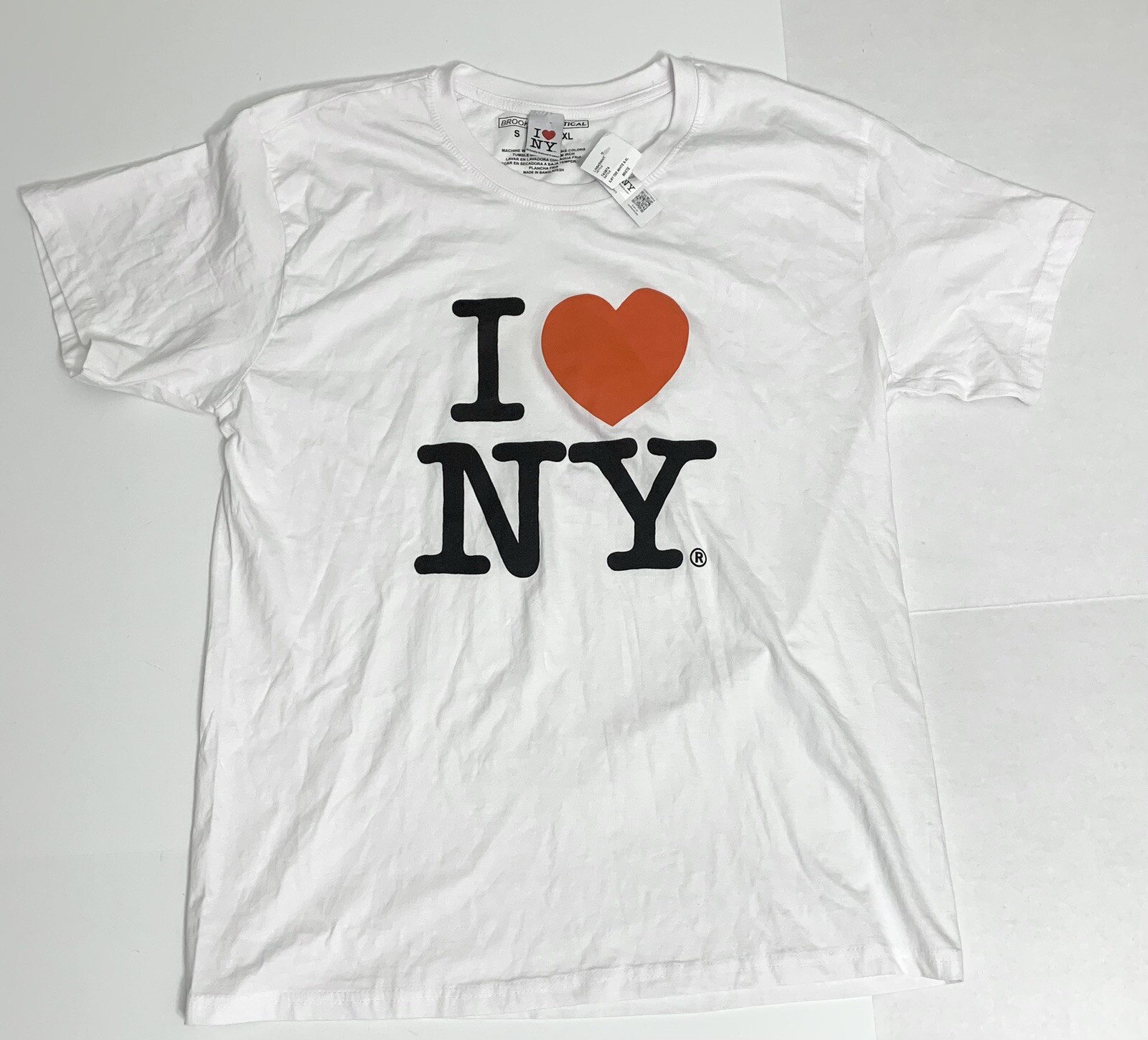 I Love NY Official Heart New York Short Sleeve by Brooklyn Vertical T-Shirt