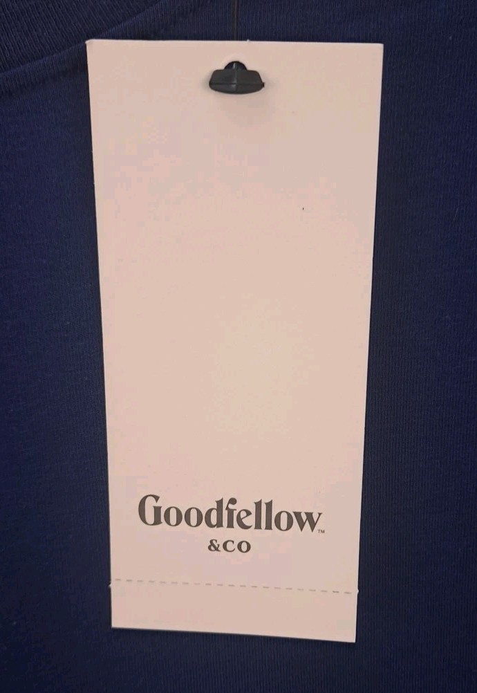 Goodfellow & Co. Navy Blue Game Day T-shirt Size Small Cotton Modal Spandex