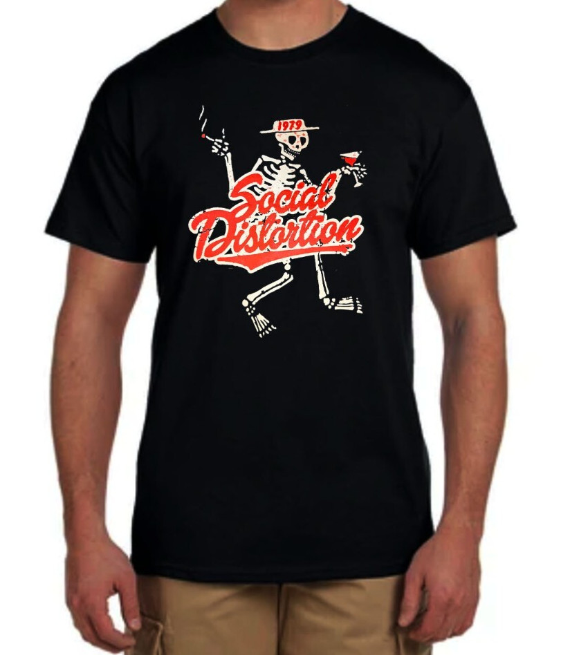 Social Distortion 1979 American Punk Rock Band Men’s Black T-Shirt