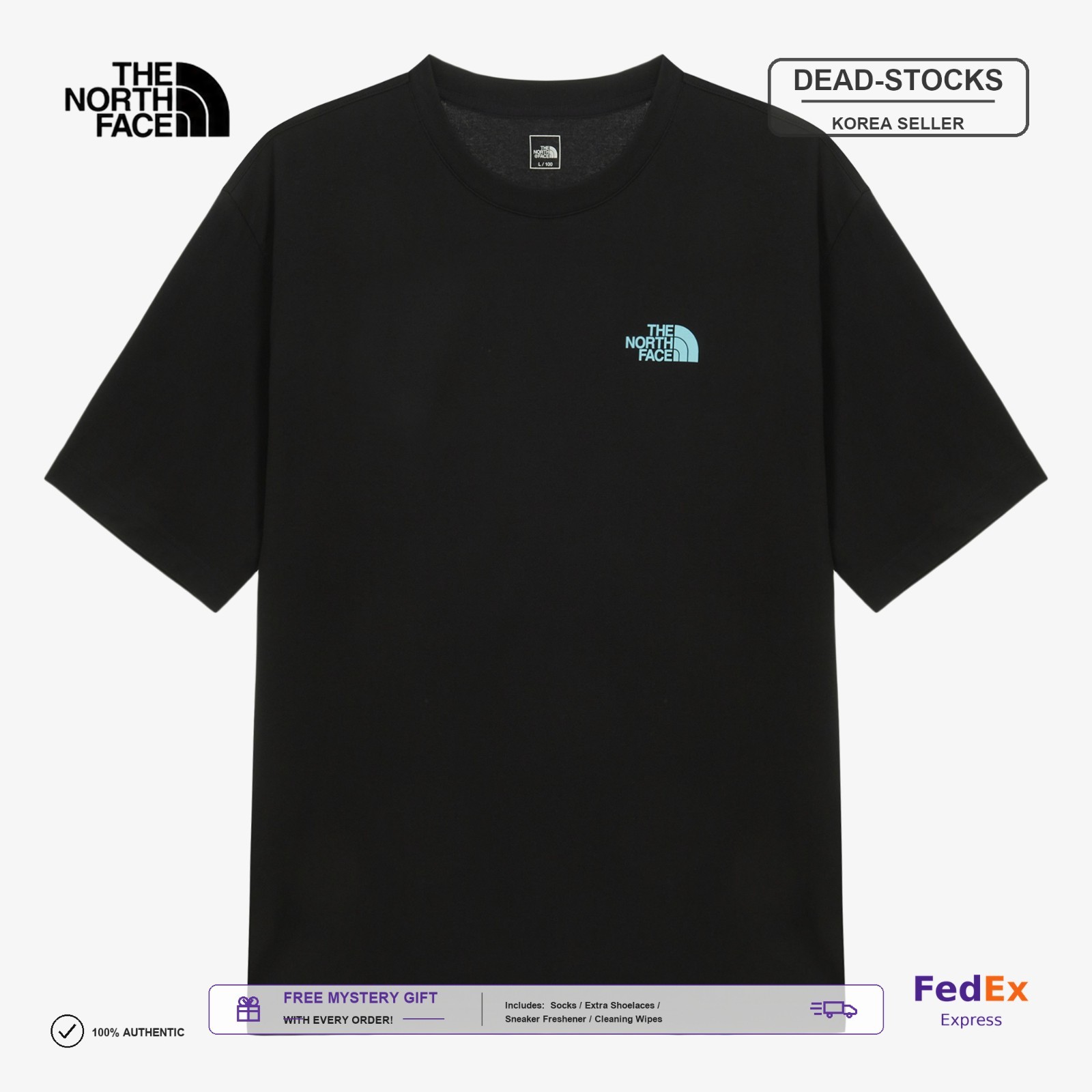 THE NORTH FACE M’S DREAM EX S/S R/TEE BLACK NT7US66A Asian Fit Expeditedship