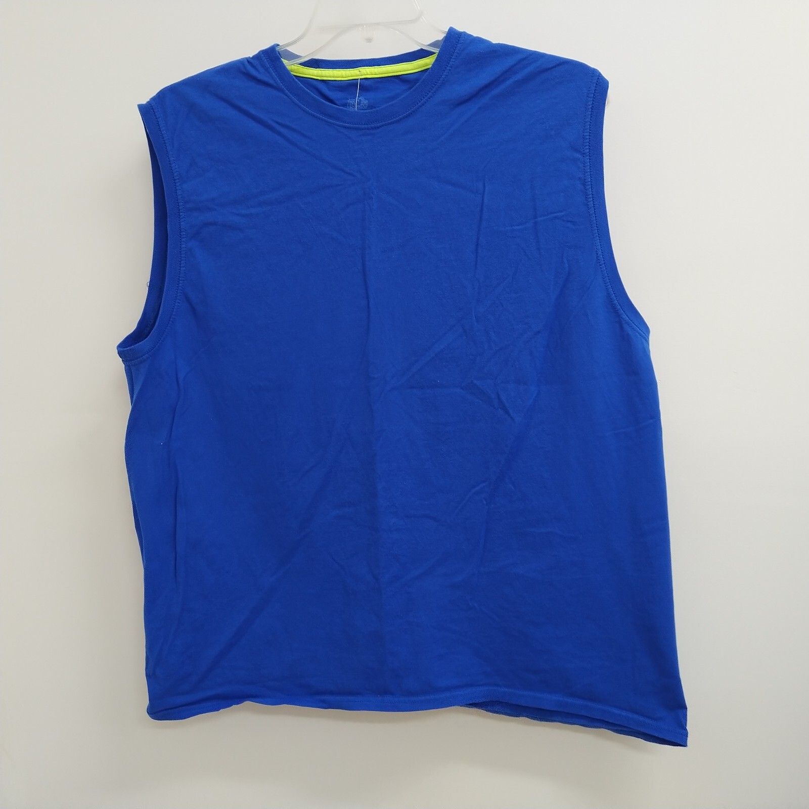Platinum T Shirt Mens Extra Large Blue Sleeveless Casual Workout Adult