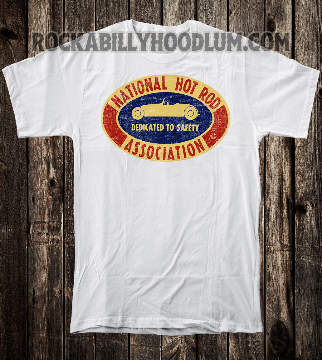 Retro Hot Rod Tee T Shirt Drag Race Speed Shop Racing NHRA Safety Member