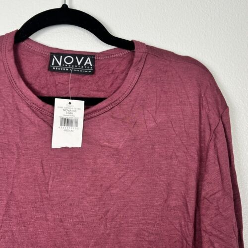 Buckle Nova Industries Mens Long Sleeve Tee Shirt Red Sz M NWT