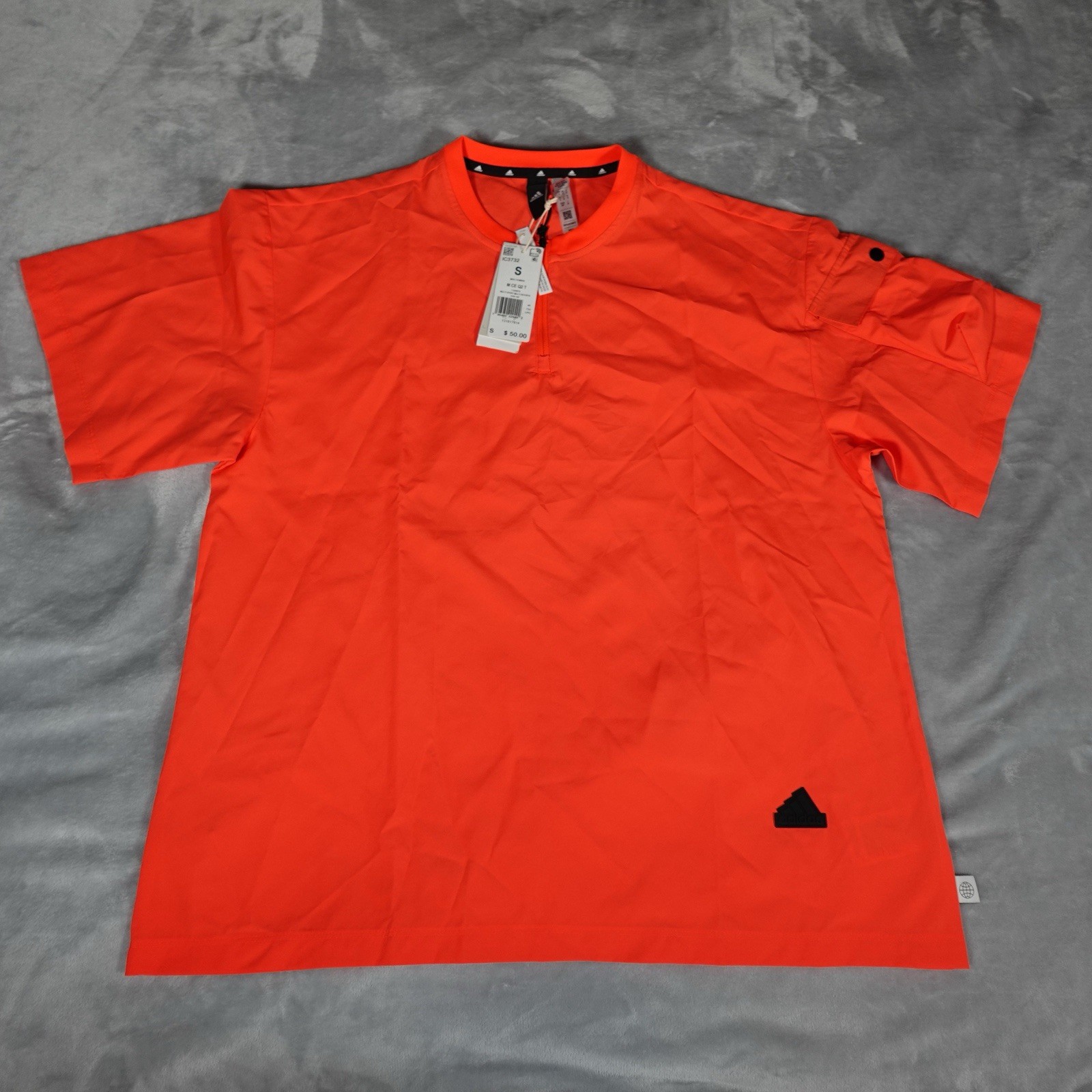 Adidas 1/4 Zip City Escape T Shirt Mens S Oversized Relaxed New With Defect!