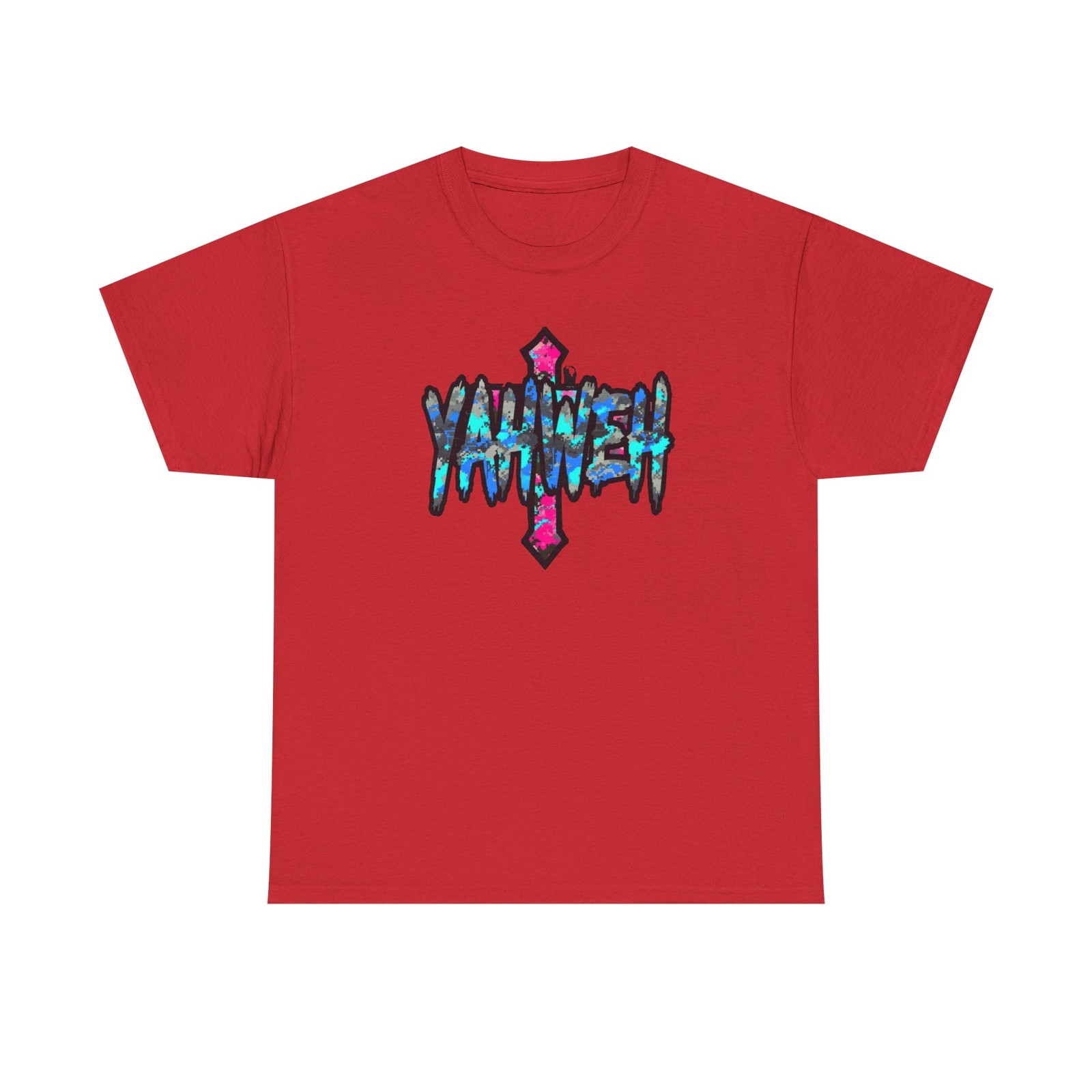 Yahweh Graffiti Cross T-Shirt | Urban Scripture Tee