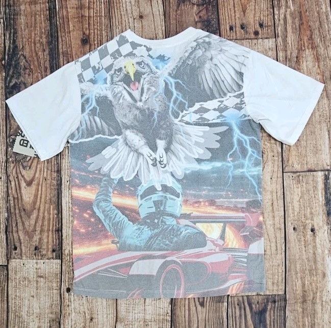 Recycled Threads California Speed Racing T Shirt M Front Back Graphic NWT Eagle