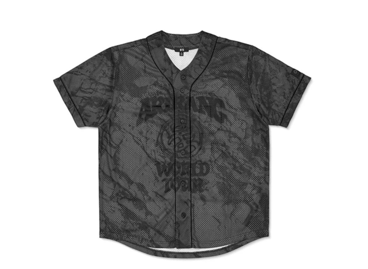BTS suga s/s t shirt GREY/BLACK JERSEY SIZE L