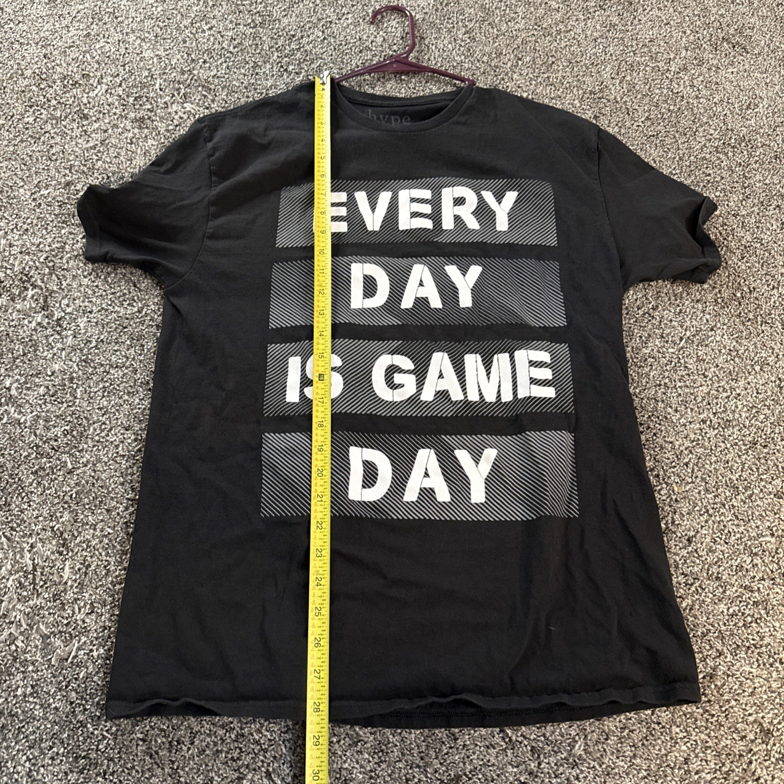 “Every Day Is Game Day” Graphic Tee T-shirt by Hype (L) Large Black